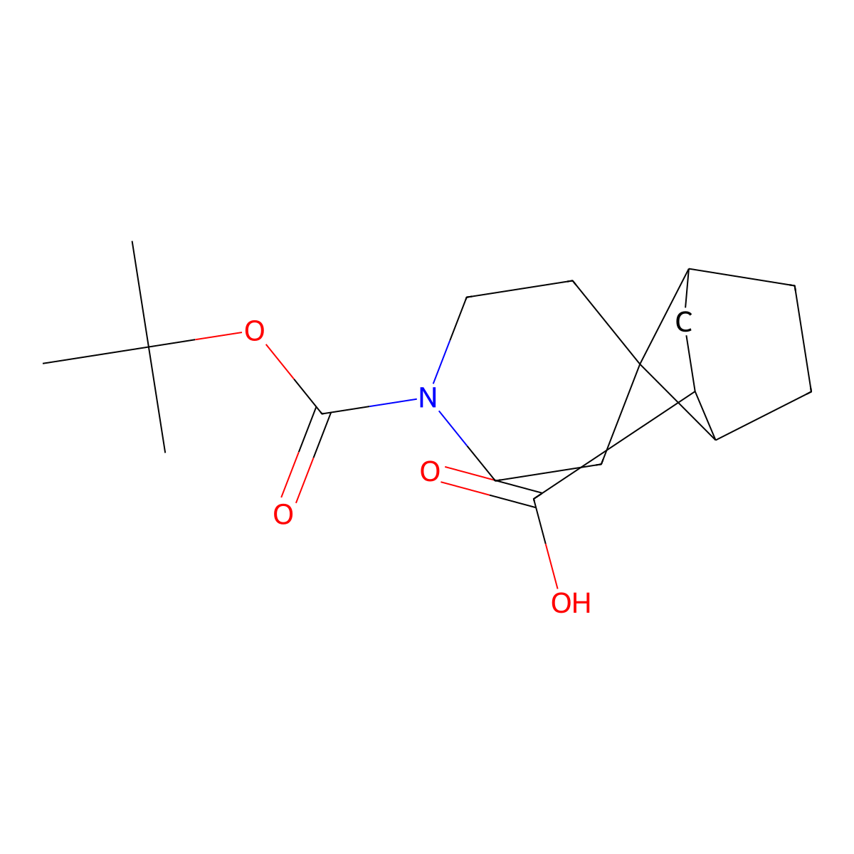1'-(tert-Butoxycarbonyl)spiro[bicyclo[2.2.1]-heptane-7,4'-piperidine]-2-carboxylic acid molecular structure, CAS 1250998-00-5