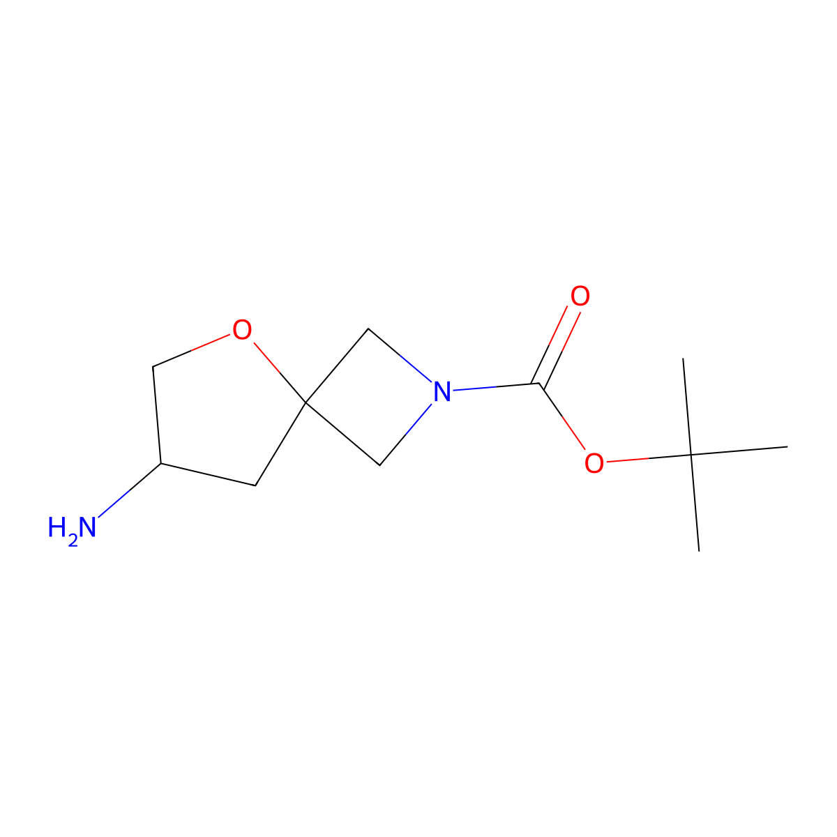 Tert-butyl 7-amino-5-oxa-2-azaspiro[3.4]octane-2-carboxylate molecular structure, CAS 1250998-24-3