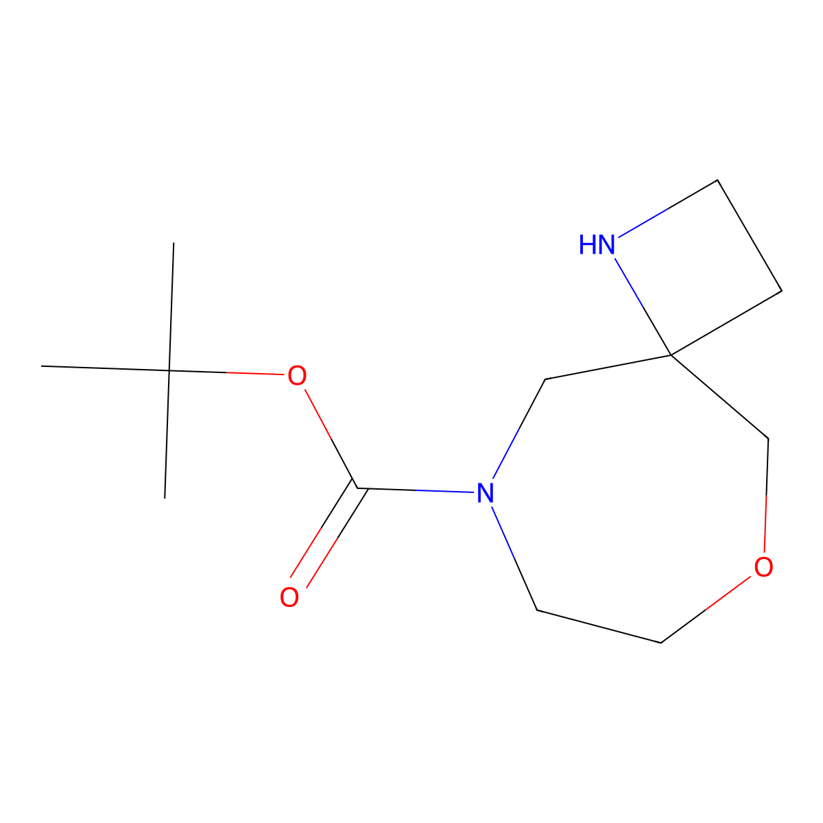 9-Boc-6-oxa-1,9-diazaspiro[3.6]decane molecular structure, CAS 1250998-87-8