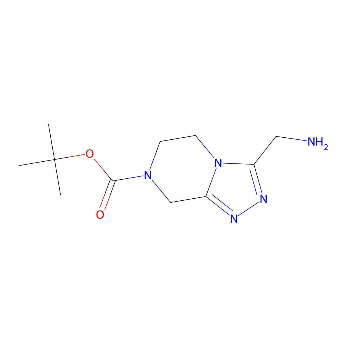 3-Aminomethyl-5,6-dihydro-8h-[1,2,4]triazolo[4,3-a]pyrazine-7-carboxylic acid tert-butyl ester molecular structure, CAS 1250999-00-8