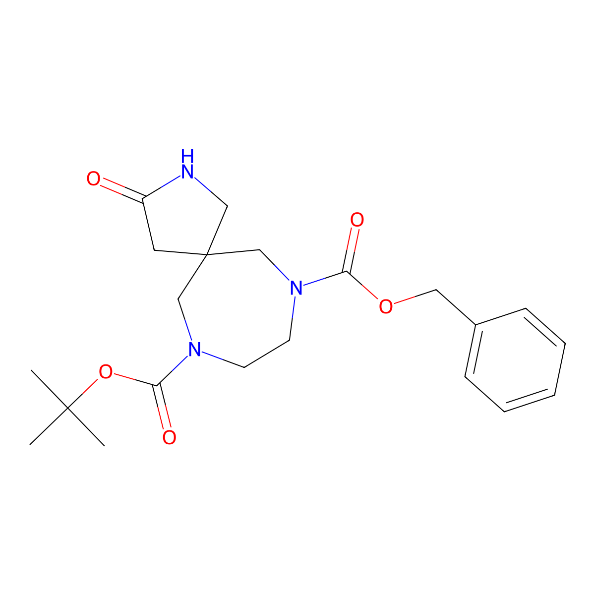 7-Benzyl 10-Tert-Butyl 3-Oxo-2,7,10-Triazaspiro[4.6]Undecane-7,10-Dicarboxylate molecular structure, CAS 1250999-19-9