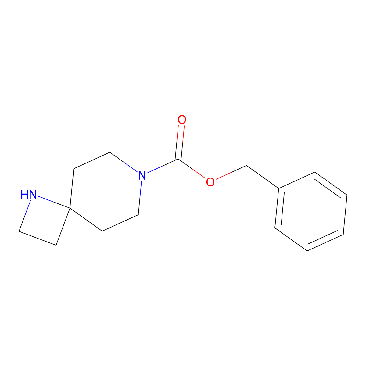 Benzyl 1,7-diazaspiro[3.5]nonane-7-carboxylate molecular structure, CAS 1250999-44-0