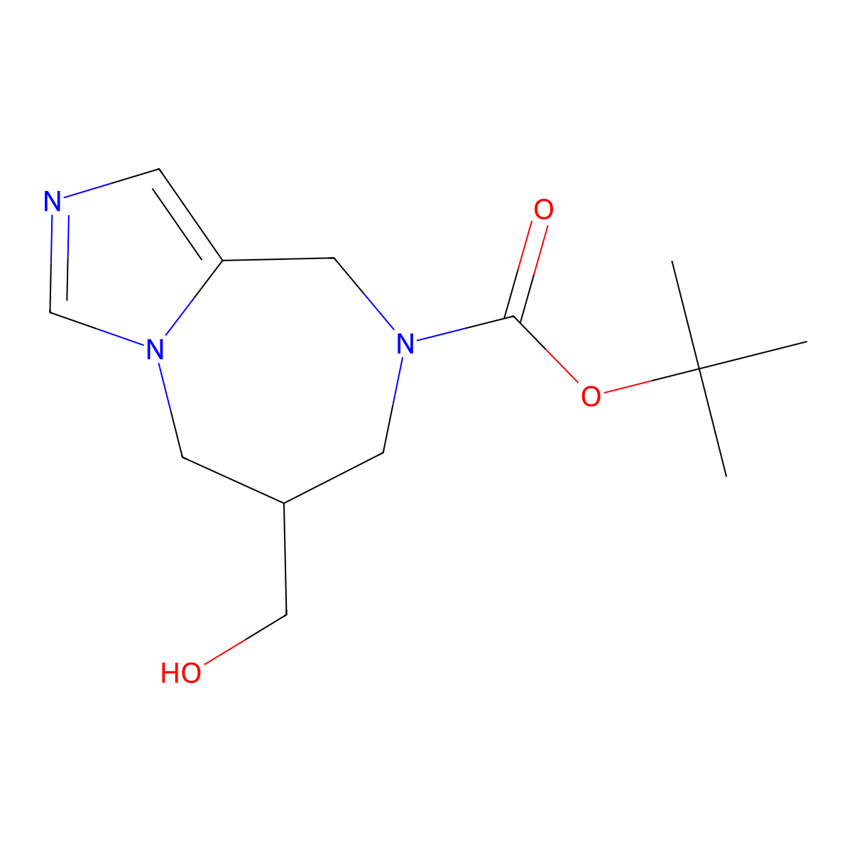 6-Hydroxymethyl-6,7-Dihydro-5H,9H-Imidazo[1,5-A][1,4]Diazepine-8-Carboxylic Acid Tert-Butyl Ester molecular structure, CAS 1250999-49-5