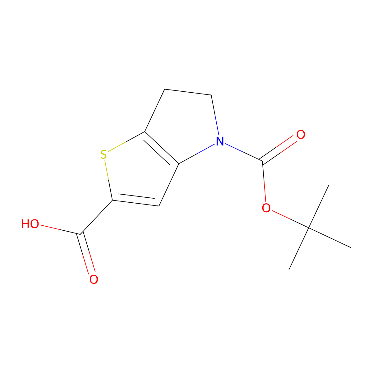 4-(tert-Butoxycarbonyl)-5,6-dihydro-4H-thieno[3,2-b]pyrrole-2-carboxylic acid molecular structure, CAS 1250999-99-5