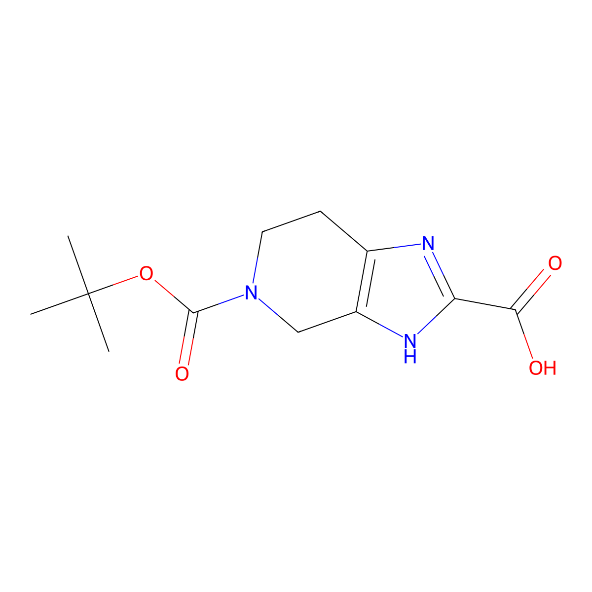 5-(Tert-butoxycarbonyl)-4,5,6,7-tetrahydro-3H-imidazo[4,5-C]pyridine-2-carboxylic acid molecular structure, CAS 1251000-11-9