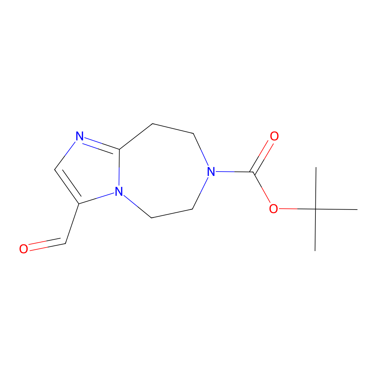3-Formyl-5,6,8,9-tetrahydro-imidazo[1,2-a][1,4]diazepine-7-carboxylic acid tert-butyl ester molecular structure, CAS 1251000-44-8