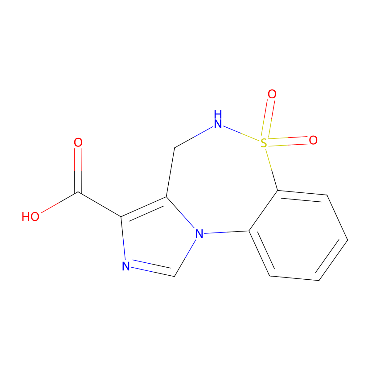 6,6-Dioxo-5,6-Dihydro-4H-6L6-Thia-2,5,10B-Triaza-Benzo[E]Azulene-3-Carboxylic Acid molecular structure, CAS 1251000-52-8