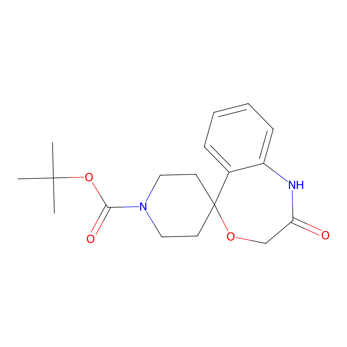 tert-Butyl 2-oxo-2,3-dihydro-1H-spiro[benzo[e][1,4]oxazepine-5,4'-piperidine]-1'-carboxylate molecular structure, CAS 1251001-25-8