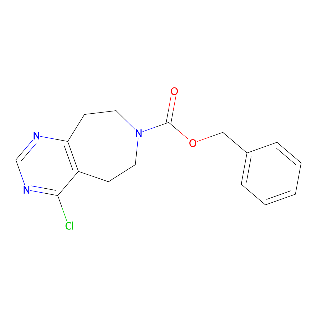 Benzyl 4-chloro-5,6,8,9-tetrahydropyrimido[4,5-d]azepine-7-carboxylate molecular structure, CAS 1251001-37-2