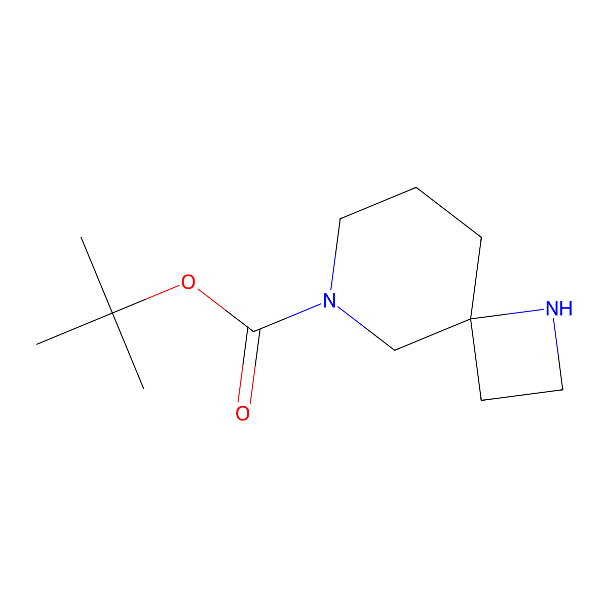 tert-Butyl 1,6-diazaspiro[3.5]nonane-6-carboxylate molecular structure, CAS 1251002-00-2