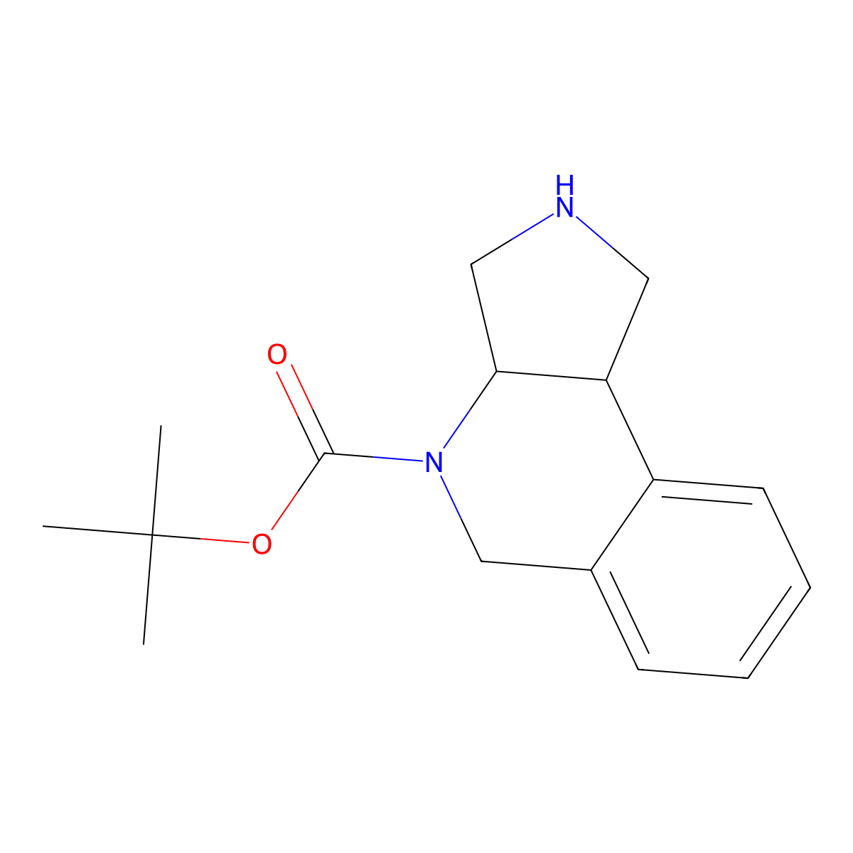 Trans-1,2,3,3A,5,9B-Hexahydro-Pyrrolo[3,4-C]Isoquinoline-4-Carboxylic Acid Tert-Butyl Ester molecular structure, CAS 1251002-37-5