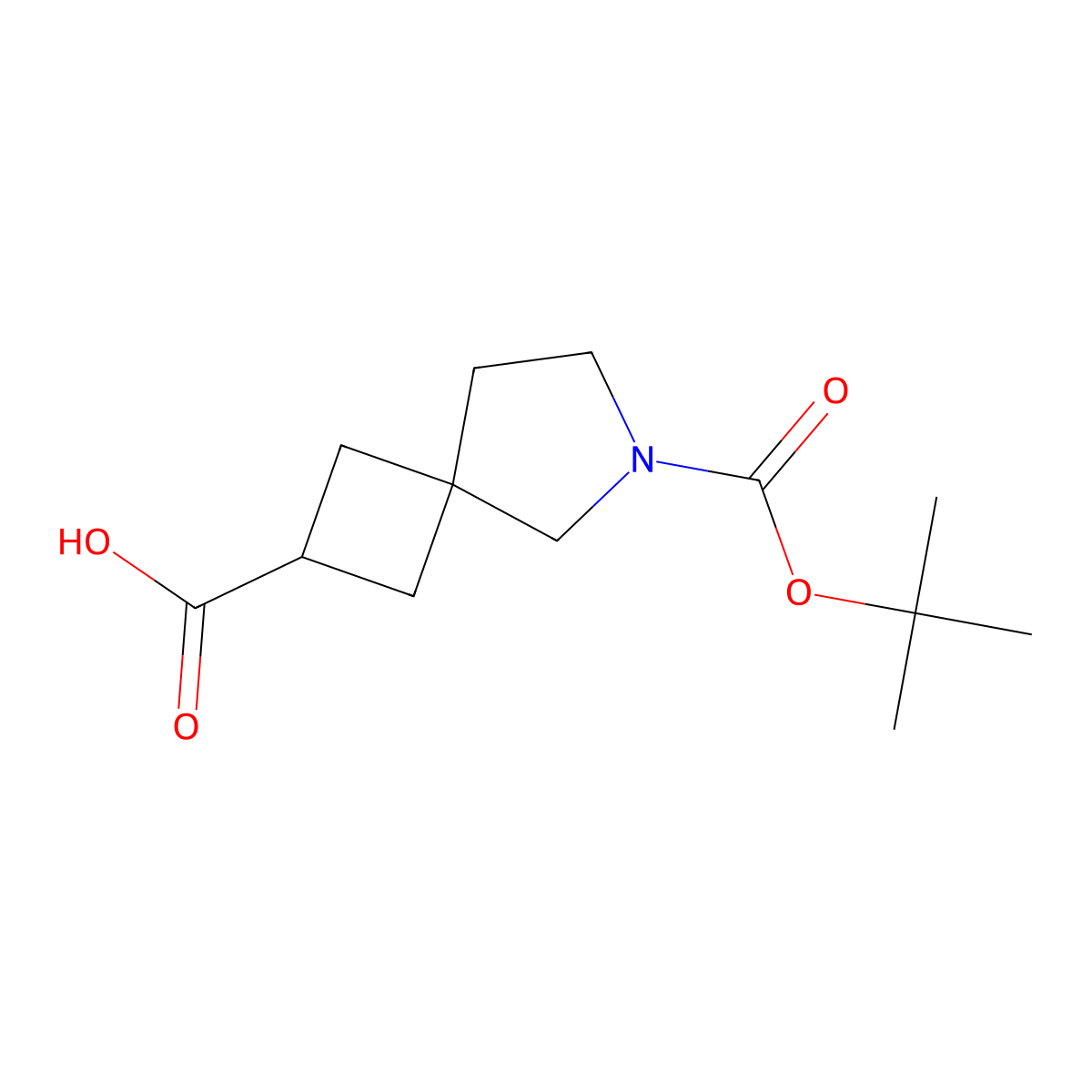 6-[(Tert-butoxy)carbonyl]-6-azaspiro[3.4]octane-2-carboxylic acid molecular structure, CAS 1251002-42-2