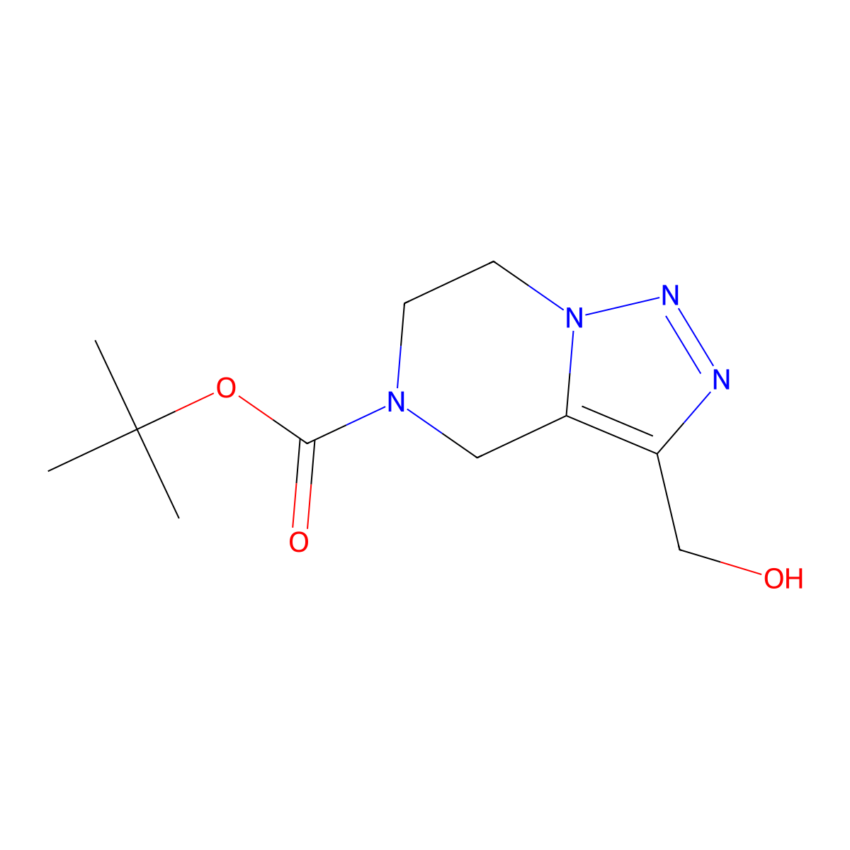tert-Butyl 3-(hydroxymethyl)-6,7-dihydro-[1,2,3]triazolo[1,5-a]pyrazine-5(4H)-carboxylate molecular structure, CAS 1251002-72-8