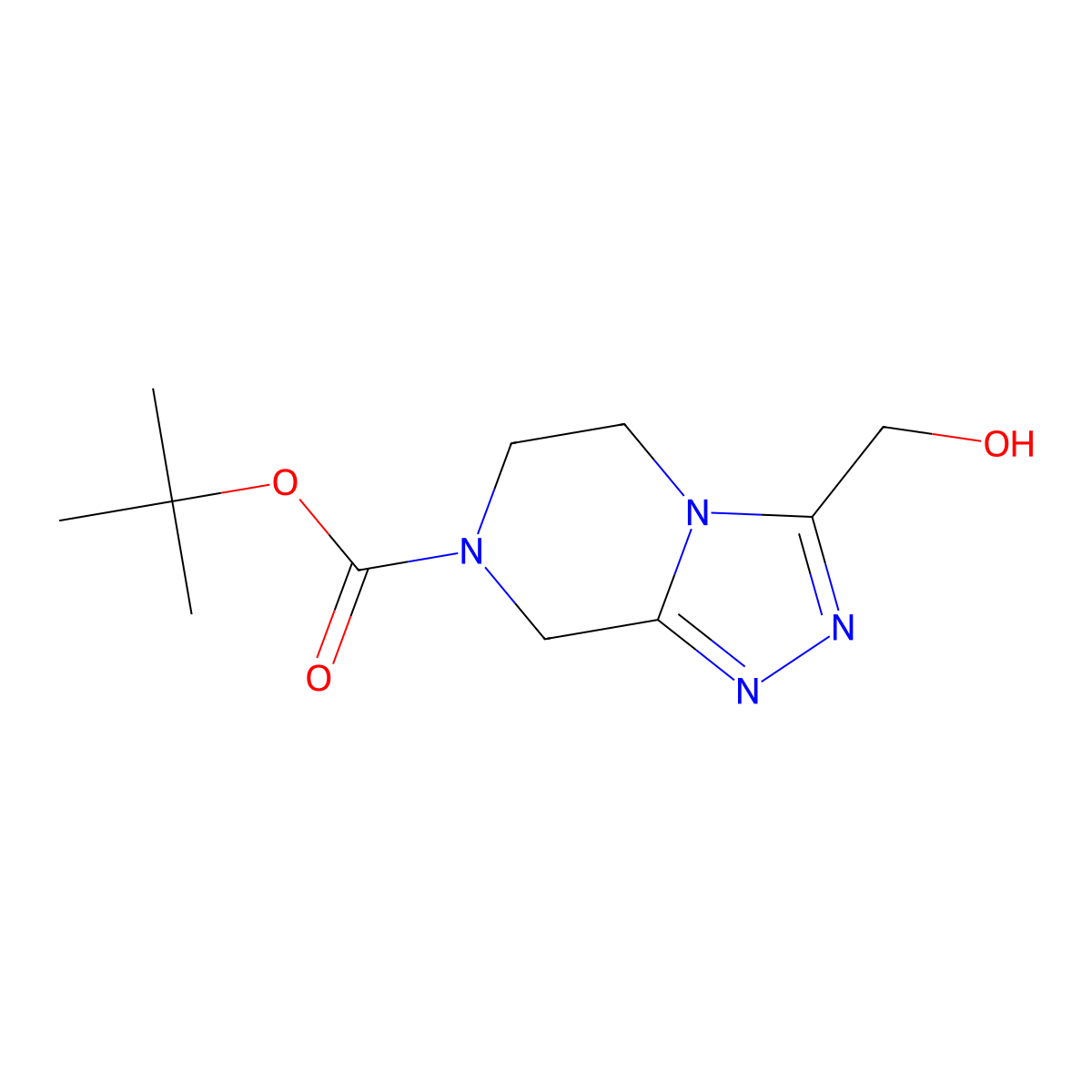 tert-Butyl 3-(hydroxymethyl)-5,6-dihydro-[1,2,4]triazolo[4,3-a]pyrazine-7(8H)-carboxylate molecular structure, CAS 1251002-77-3