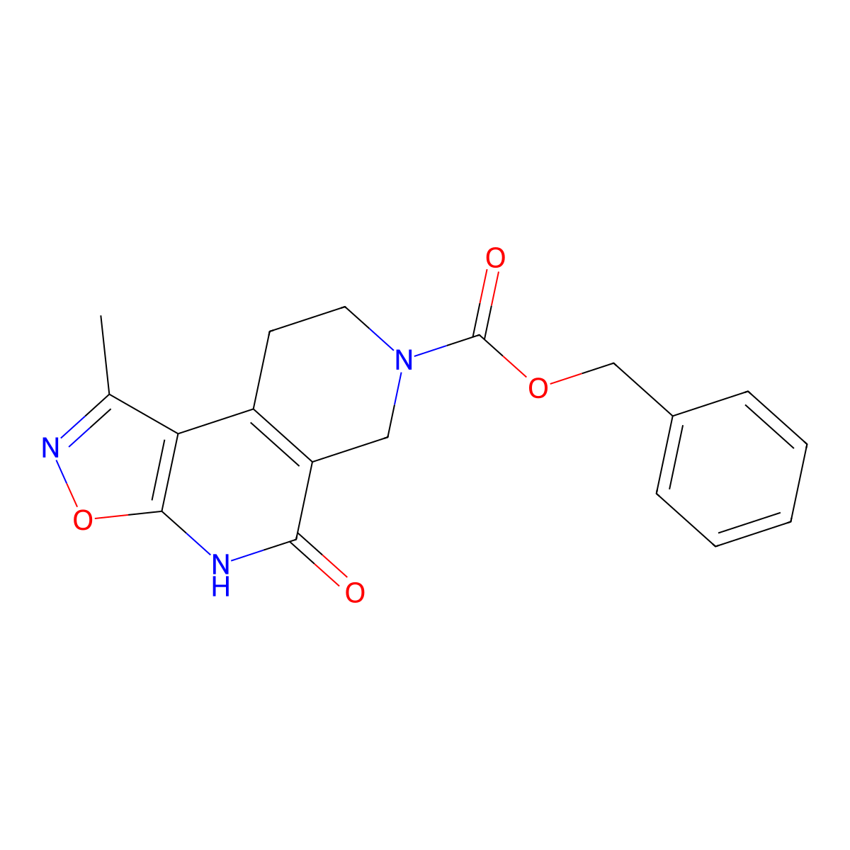 1-Methyl-5-oxo-4,6,8,9-tetrahydro-5H-3-oxa-2,4,7-triaza-cyclopenta[a]naphthalene-7-carboxylicacidbenzylester molecular structure, CAS 1251002-91-1