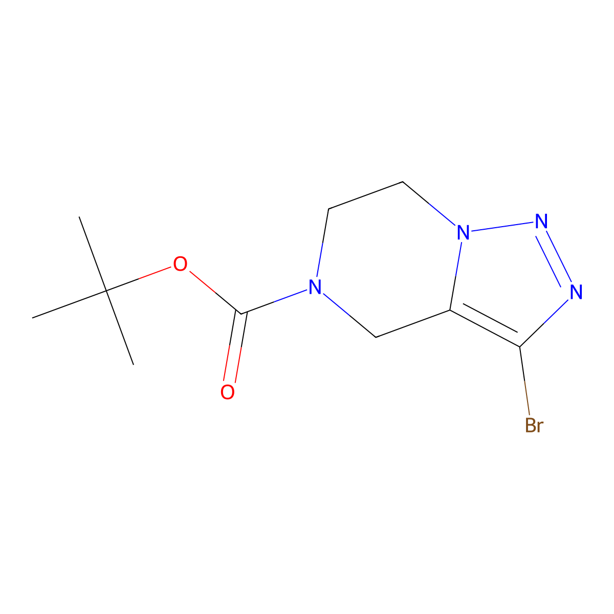 tert-butyl 3-bromo-6,7-dihydro-[1,2,3]triazolo[1,5-a]pyrazine-5(4H)-carboxylate molecular structure, CAS 1251002-97-7