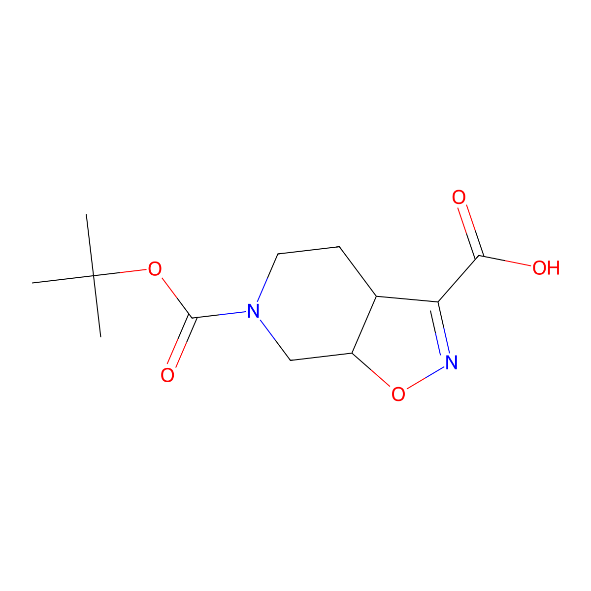 6-Boc-3a,4,5,6,7,7a-hexahydroisoxazolo-[5,4-c]pyridine-3-carboxylic acid molecular structure, CAS 1251003-08-3
