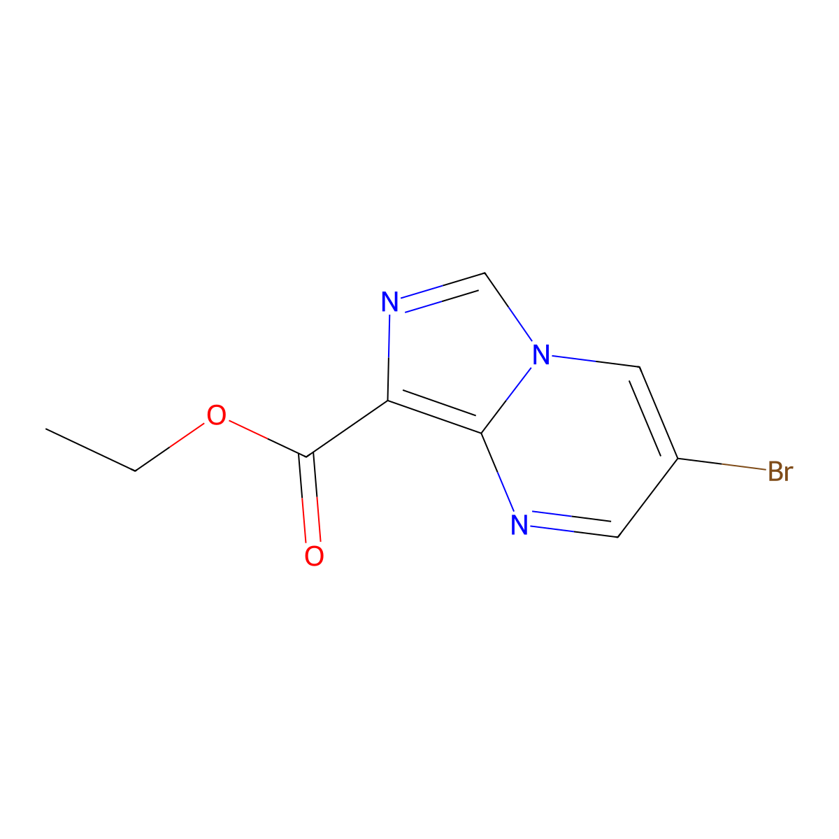 Ethyl 3-bromoimidazo[1,5-a]pyrimidine-8-carboxylate molecular structure, CAS 1251003-11-8