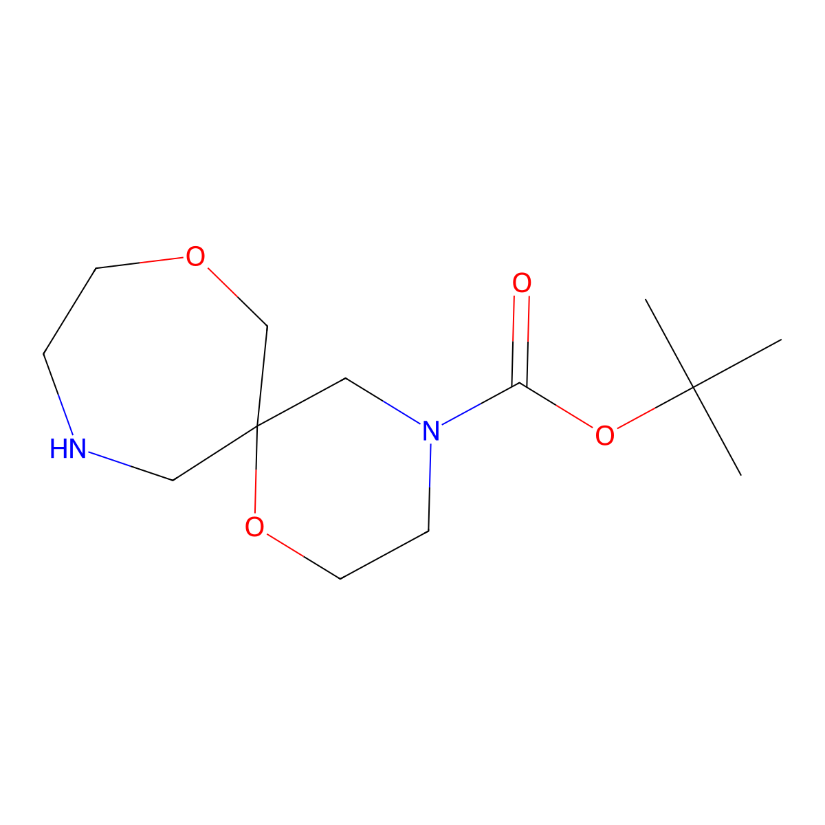 Tert-Butyl 1,8-Dioxa-4,11-Diazaspiro[5.6]Dodecane-4-Carboxylate molecular structure, CAS 1251003-21-0