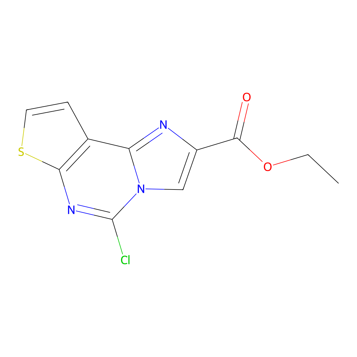 Ethyl 5-Chloroimidazo[1,2-C]Thieno[3,2-E]Pyrimidine-2-Carboxylate molecular structure, CAS 1251003-30-1