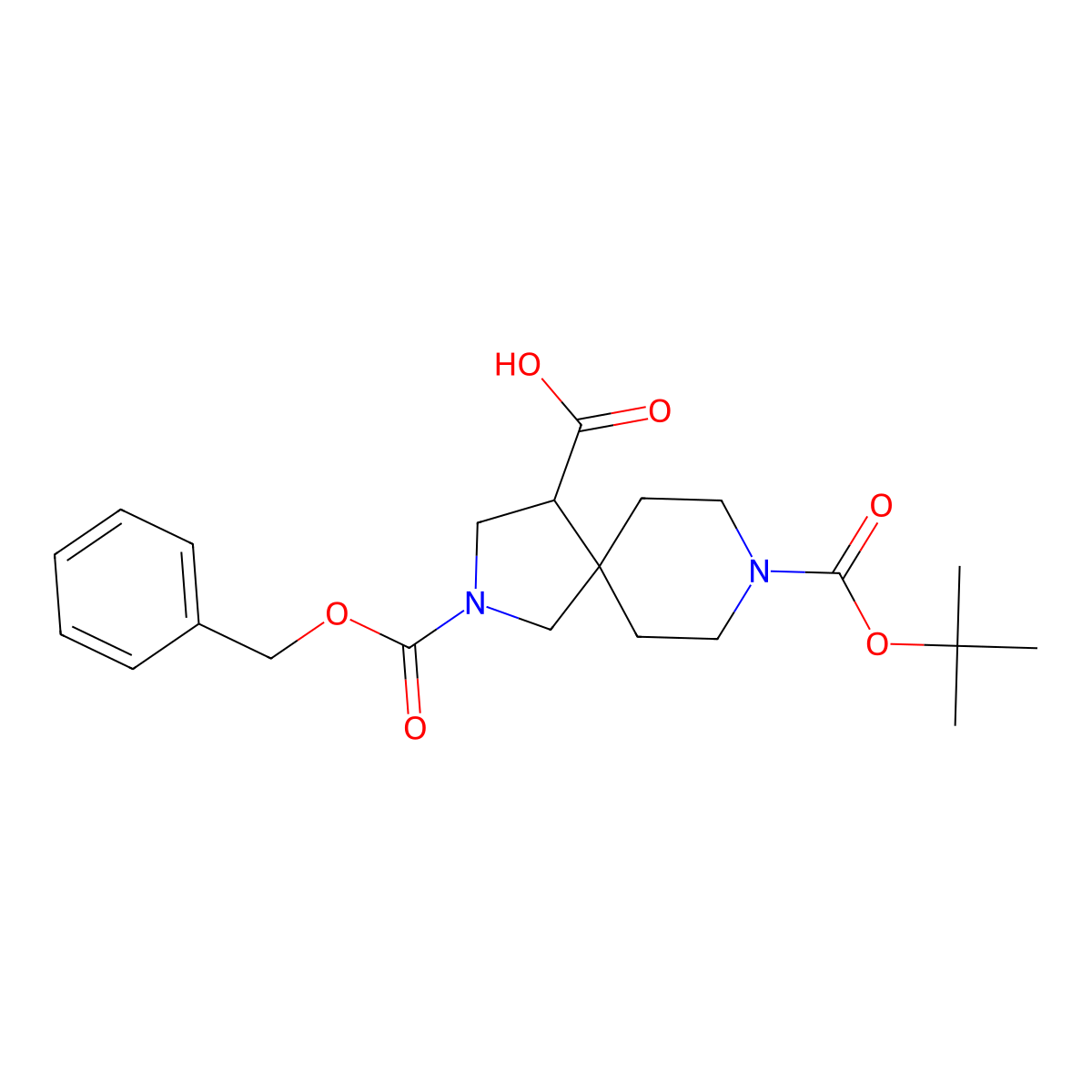 2-((Benzyloxy)carbonyl)-8-(tert-butoxycarbonyl)-2,8-diazaspiro[4.5]decane-4-carboxylic acid molecular structure, CAS 1251003-34-5