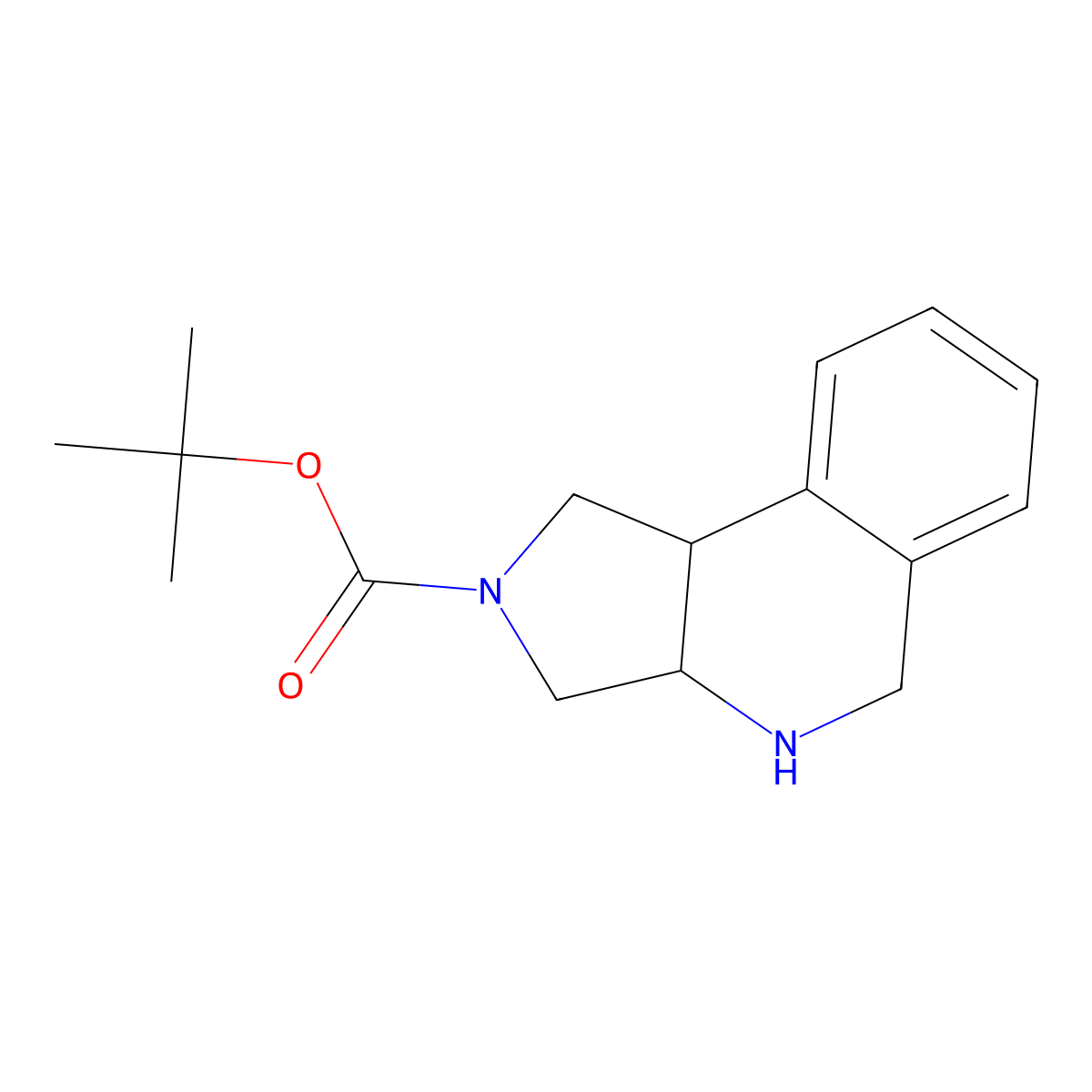 cis-tert-Butyl-3,3a,4,5-tetrahydro-1Hpyrrolo[3,4-c]isoquinoline-2(9bH)-carboxylate molecular structure, CAS 1251003-76-5