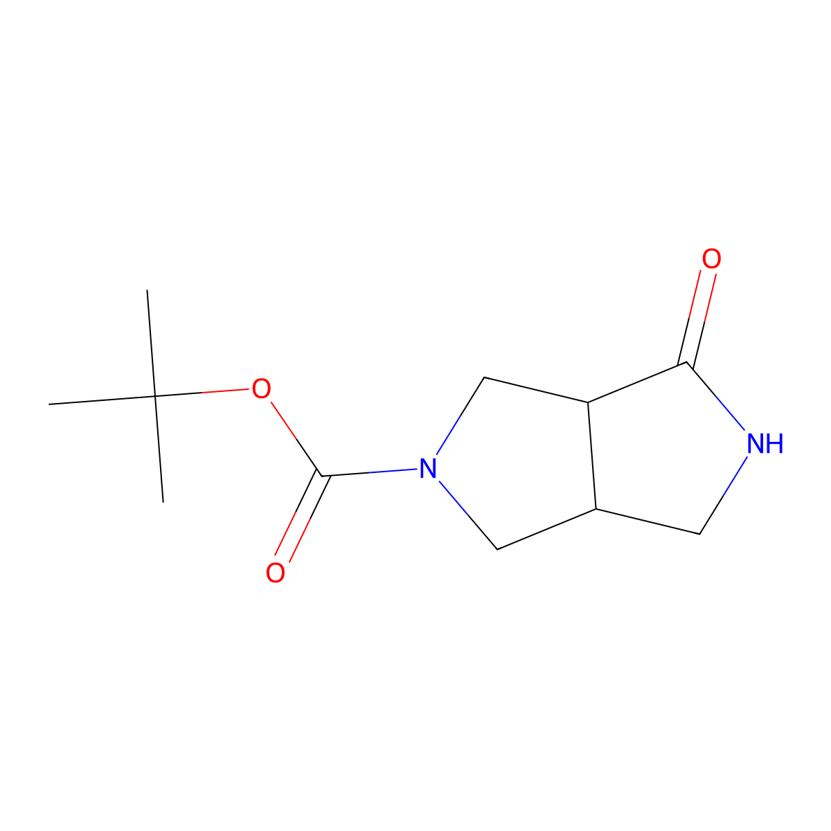 rac-tert-butyl (3aR,6aR)-4-oxo-octahydropyrrolo[3,4-c]pyrrole-2-carboxylate molecular structure, CAS 1251003-89-0