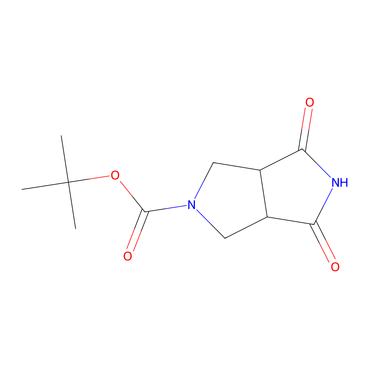 (3aR,6aS)-rel-tert-Butyl 4,6-dioxohexahydropyrrolo[3,4-c]pyrrole-2(1H)-carboxylate molecular structure, CAS 1251003-99-2