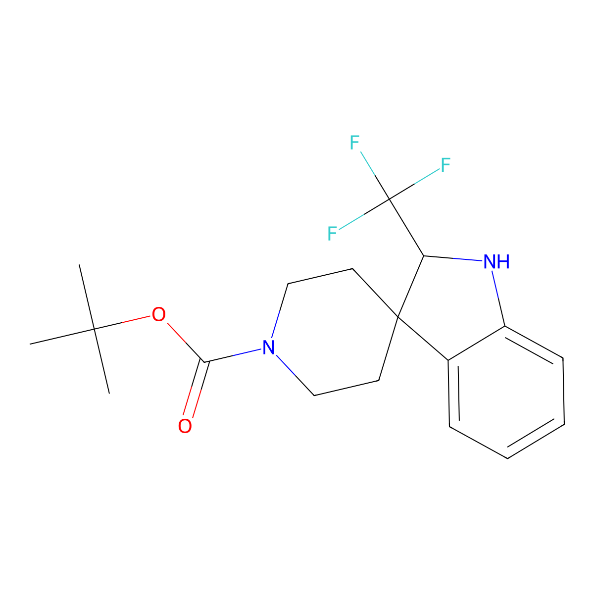 tert-Butyl 2-(trifluoromethyl)spiro[indoline-3,4'-piperidine]-1'-carboxylate molecular structure, CAS 1251004-24-6