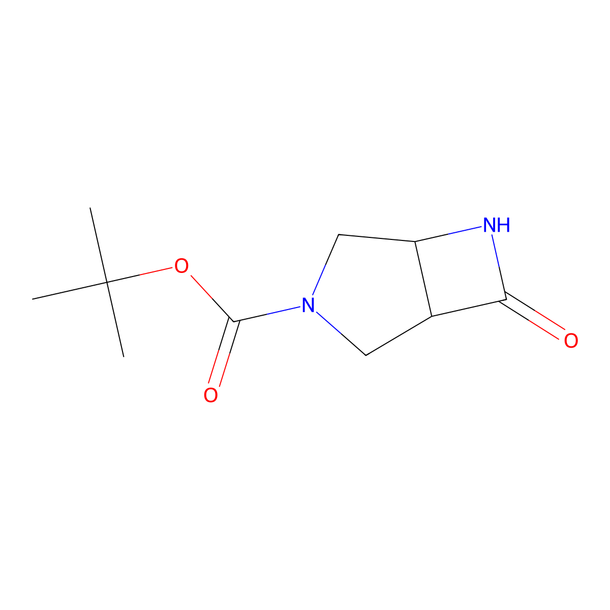 Tert-butyl 7-oxo-3,6-diazabicyclo[3.2.0]heptane-3-carboxylate molecular structure, CAS 1251005-38-5