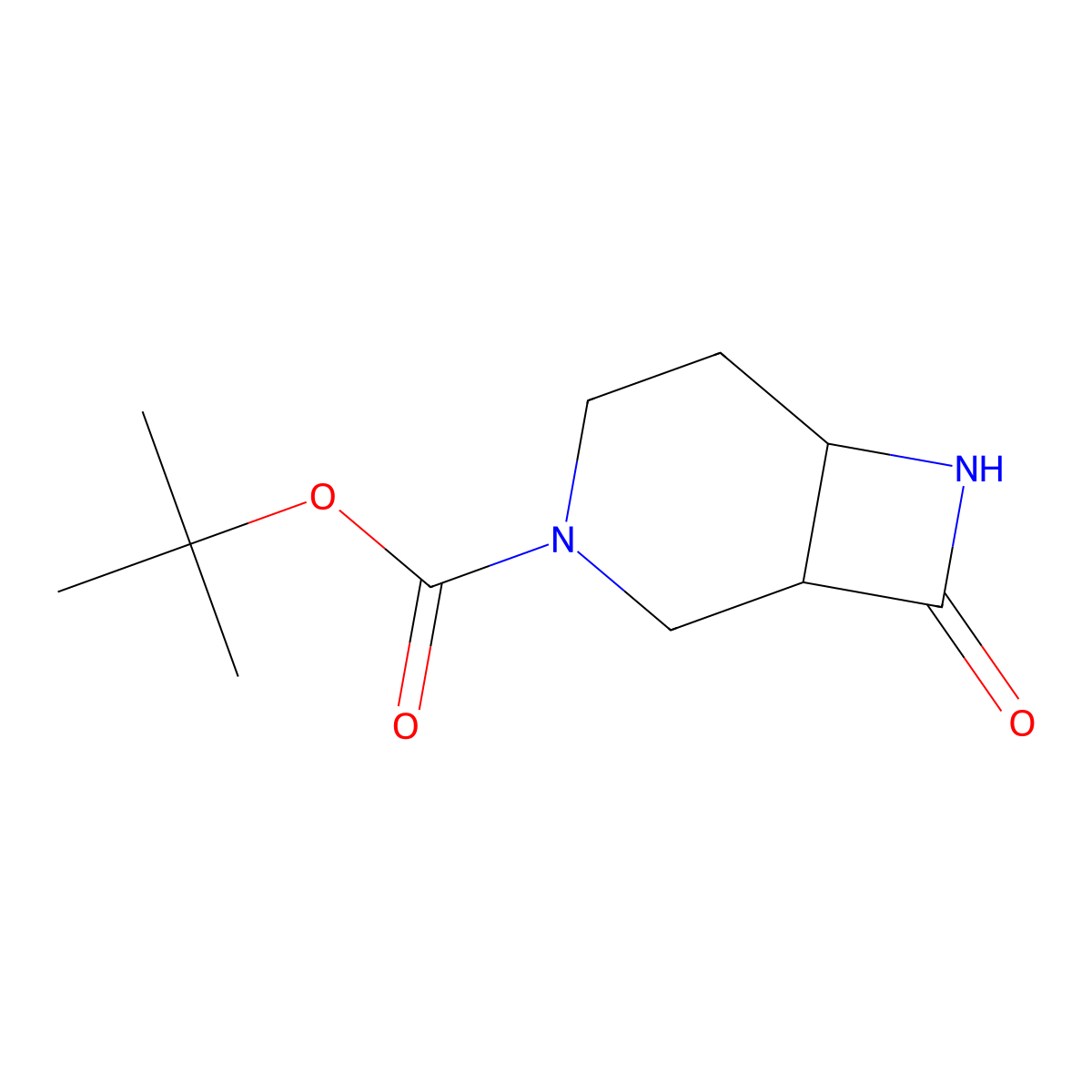 tert-Butyl 8-oxo-3,7-diazabicyclo[4.2.0]octane-3-carboxylate molecular structure, CAS 1251005-47-6