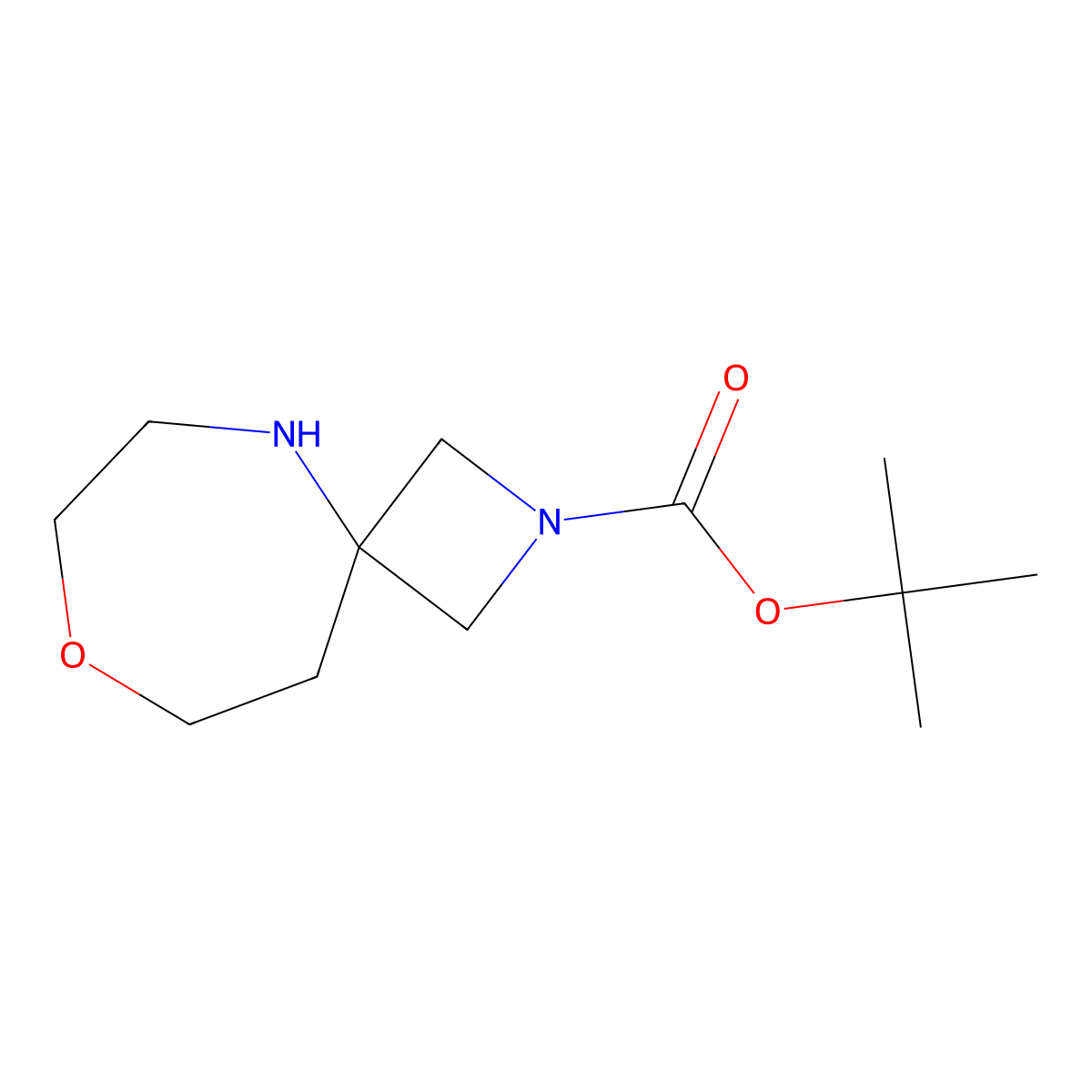 2-Boc-8-oxa-2,5-diaza-spiro[3.6]decane molecular structure, CAS 1251005-80-7