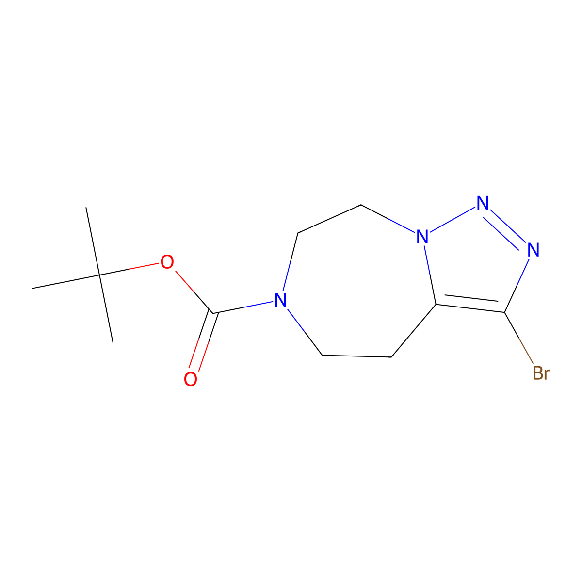 tert-butyl 3-bromo-4H,5H,6H,7H,8H-[1,2,3]triazolo[1,5-d][1,4]diazepine-6-carboxylate molecular structure, CAS 1251006-59-3