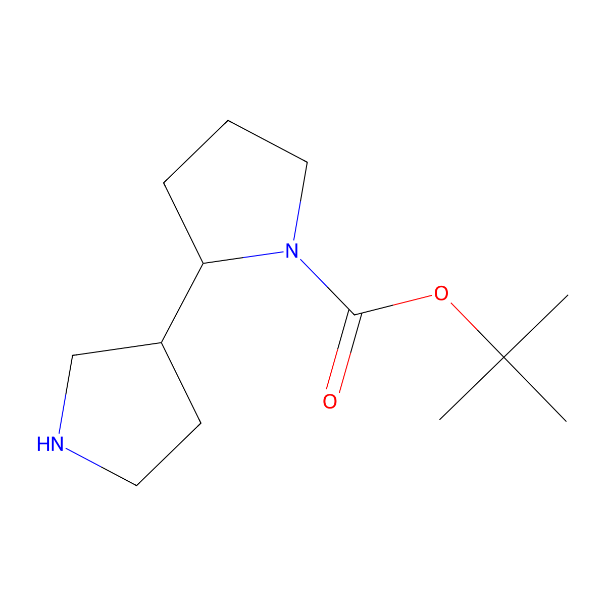 Tert-butyl [2,3'-bipyrrolidine]-1-carboxylate molecular structure, CAS 1251006-82-2