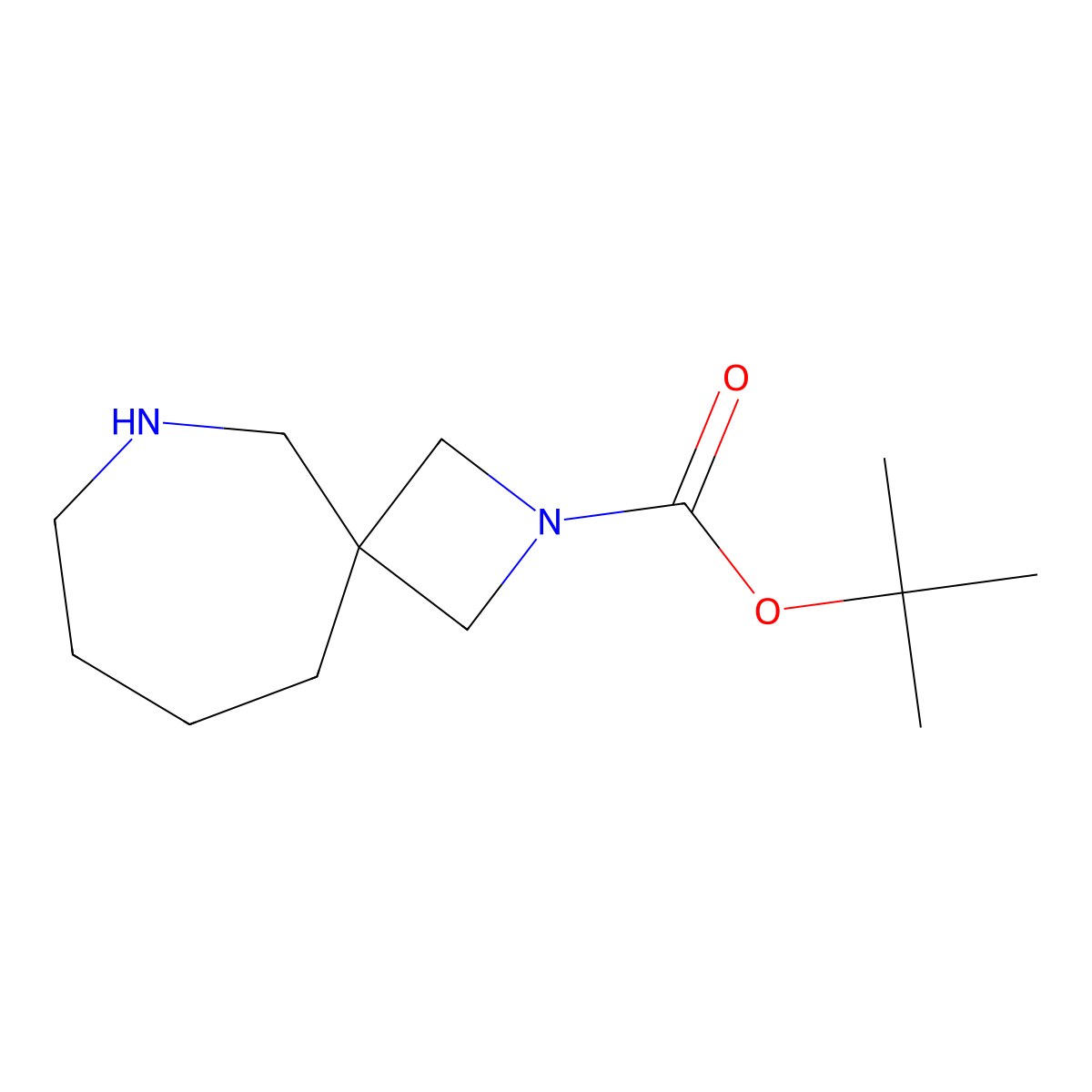 Tert-butyl 2,6-diazaspiro[3.6]decane-2-carboxylate molecular structure, CAS 1251009-12-7