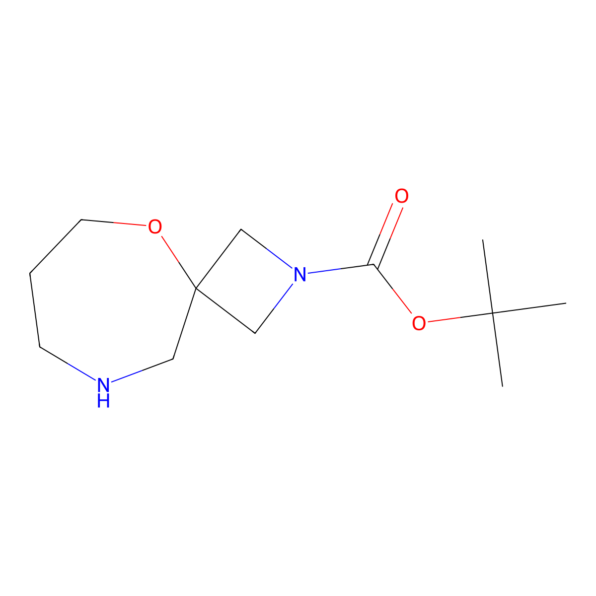 2-Boc-5-oxa-2,9-diazaspiro[3.6]decane molecular structure, CAS 1251009-38-7