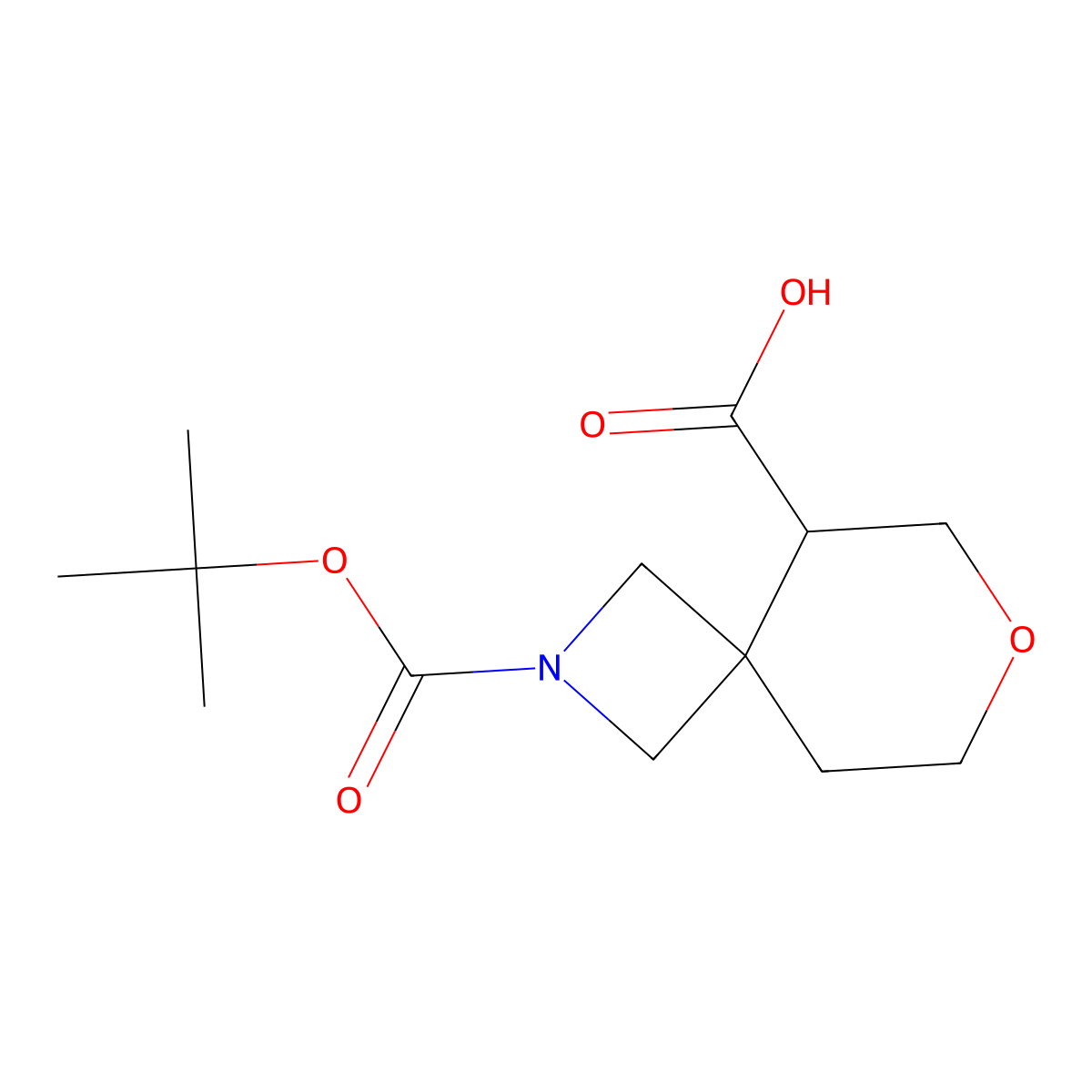 2-(tert-Butoxycarbonyl)-7-oxa-2-azaspiro[3.5]nonane-5-carboxylic acid molecular structure, CAS 1251009-59-2
