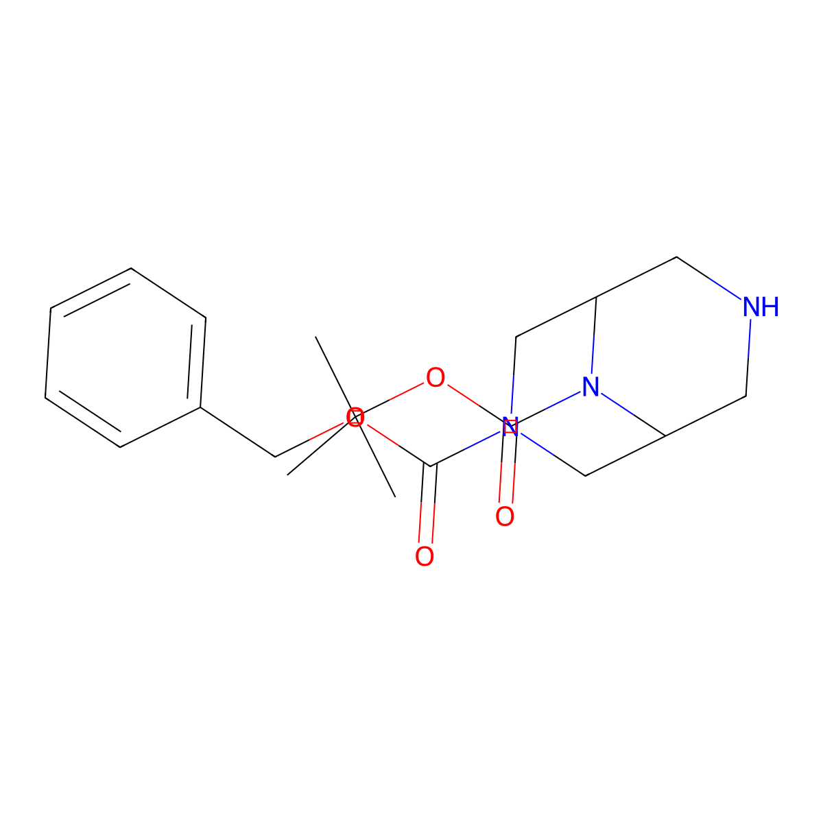 3-Benzyl 9-tert-butyl 3,7,9-triazabicyclo(3,3,1)nonane-3,9-dicarboxylate molecular structure, CAS 1251009-91-2
