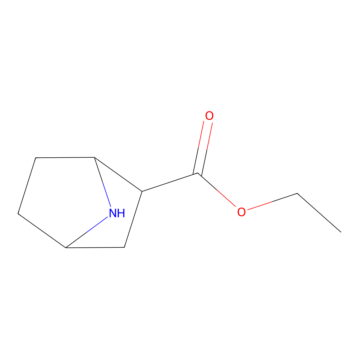 Ethyl 7-azabicyclo(2.2.1)heptane-2-carboxylate molecular structure, CAS 1251009-93-4
