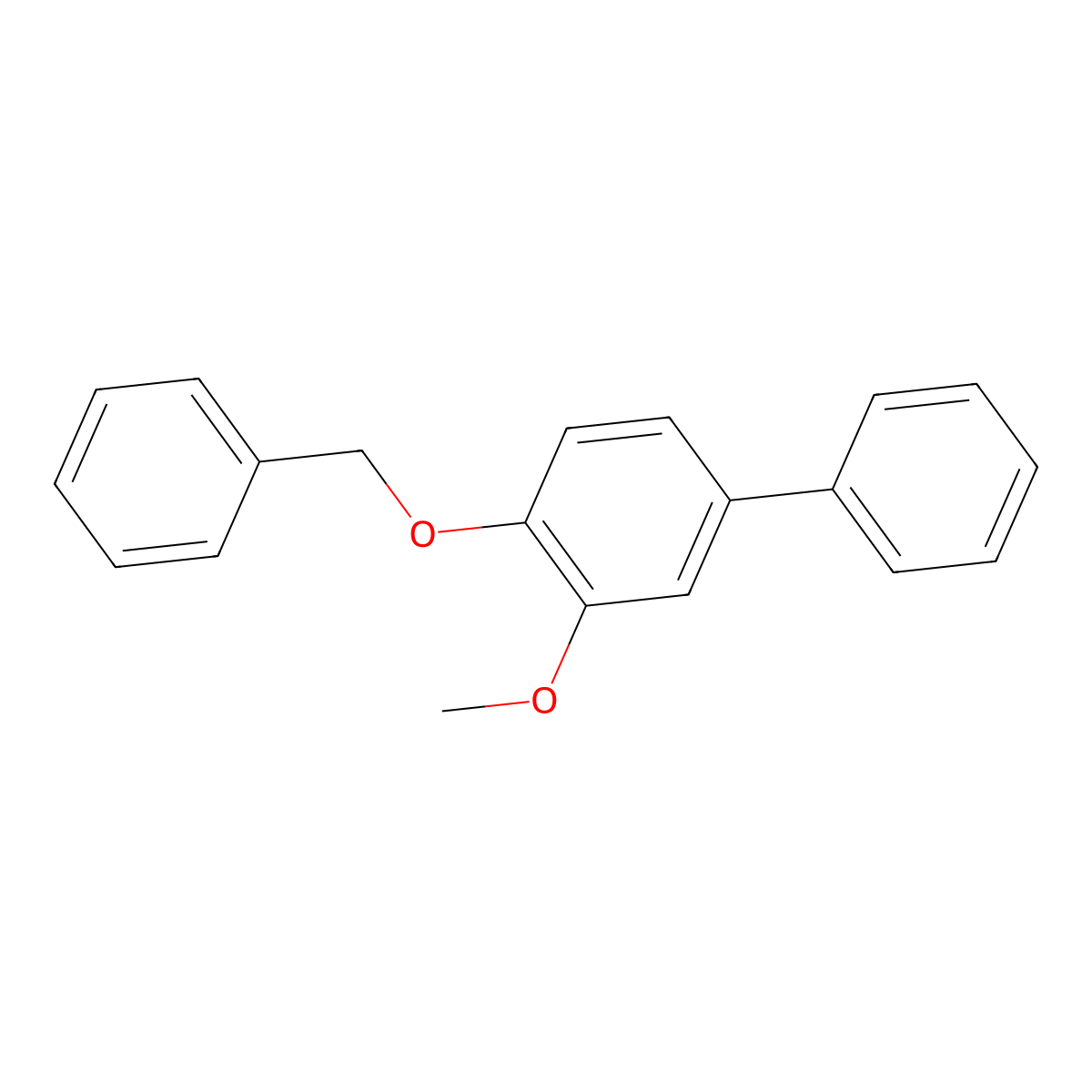 1,1'-Biphenyl, 3-methoxy-4-(phenylmethoxy)- molecular structure, CAS 125101-83-9