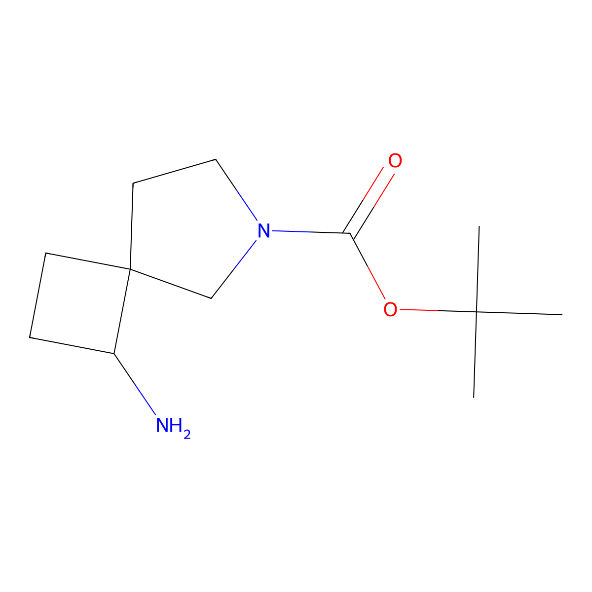 tert-Butyl 1-amino-6-azaspiro[3.4]octane-6-carboxylate molecular structure, CAS 1251010-30-6