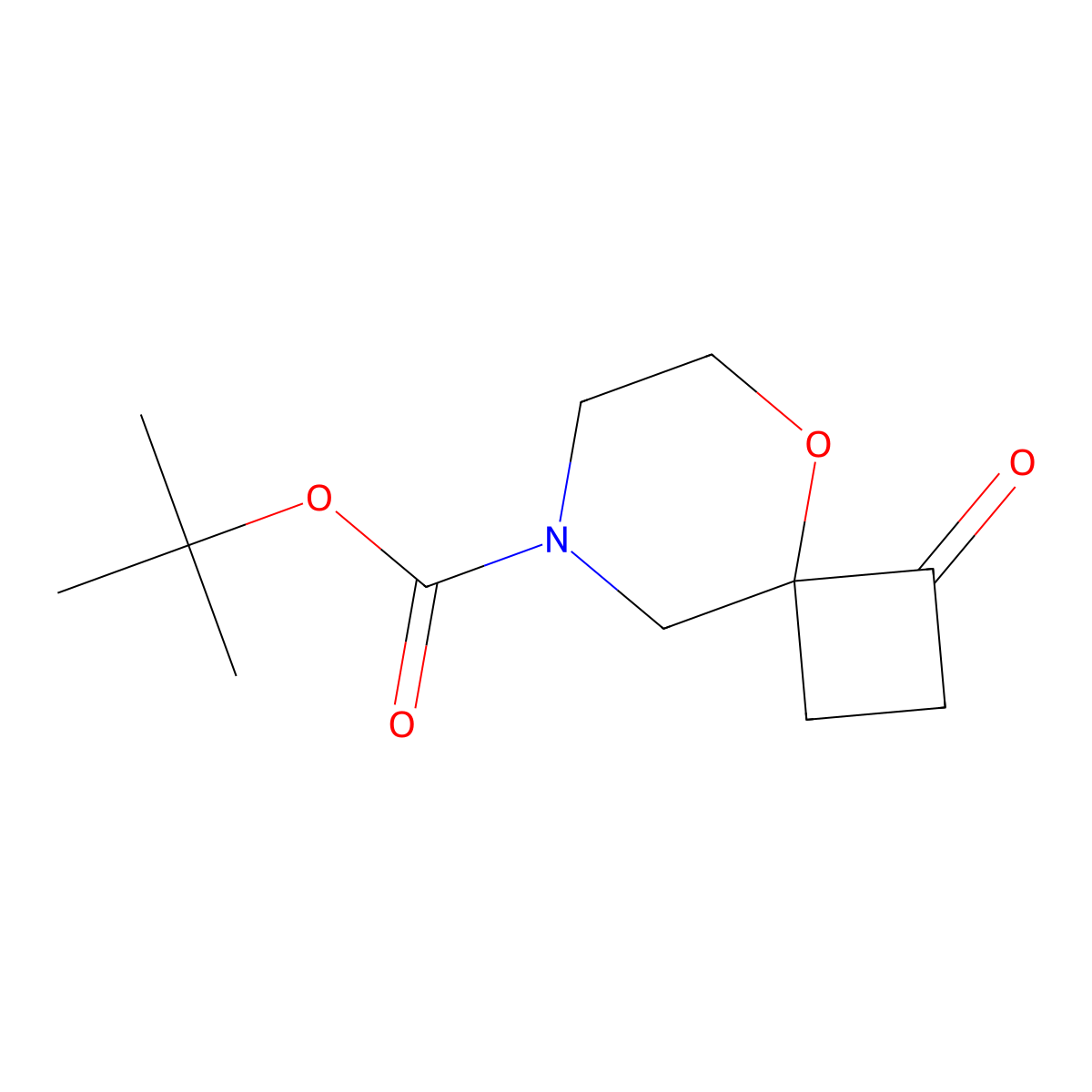 Tert-butyl 1-oxo-5-oxa-8-azaspiro[3.5]nonane-8-carboxylate molecular structure, CAS 1251010-35-1