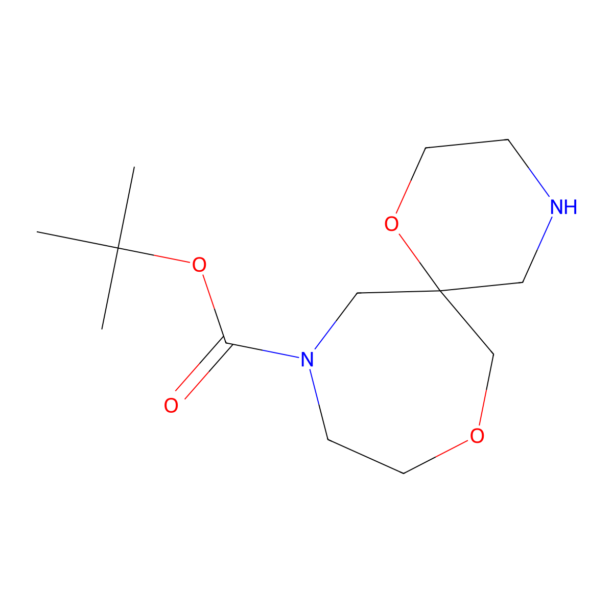 Tert-Butyl 1,8-Dioxa-4,11-Diazaspiro[5.6]Dodecane-11-Carboxylate molecular structure, CAS 1251010-99-7