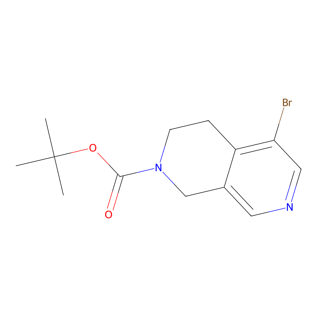 5-Bromo-3,4-dihydro-1H-[2,7]naphthyridine-2-carboxylic acid tert-butyl ester molecular structure, CAS 1251012-16-4