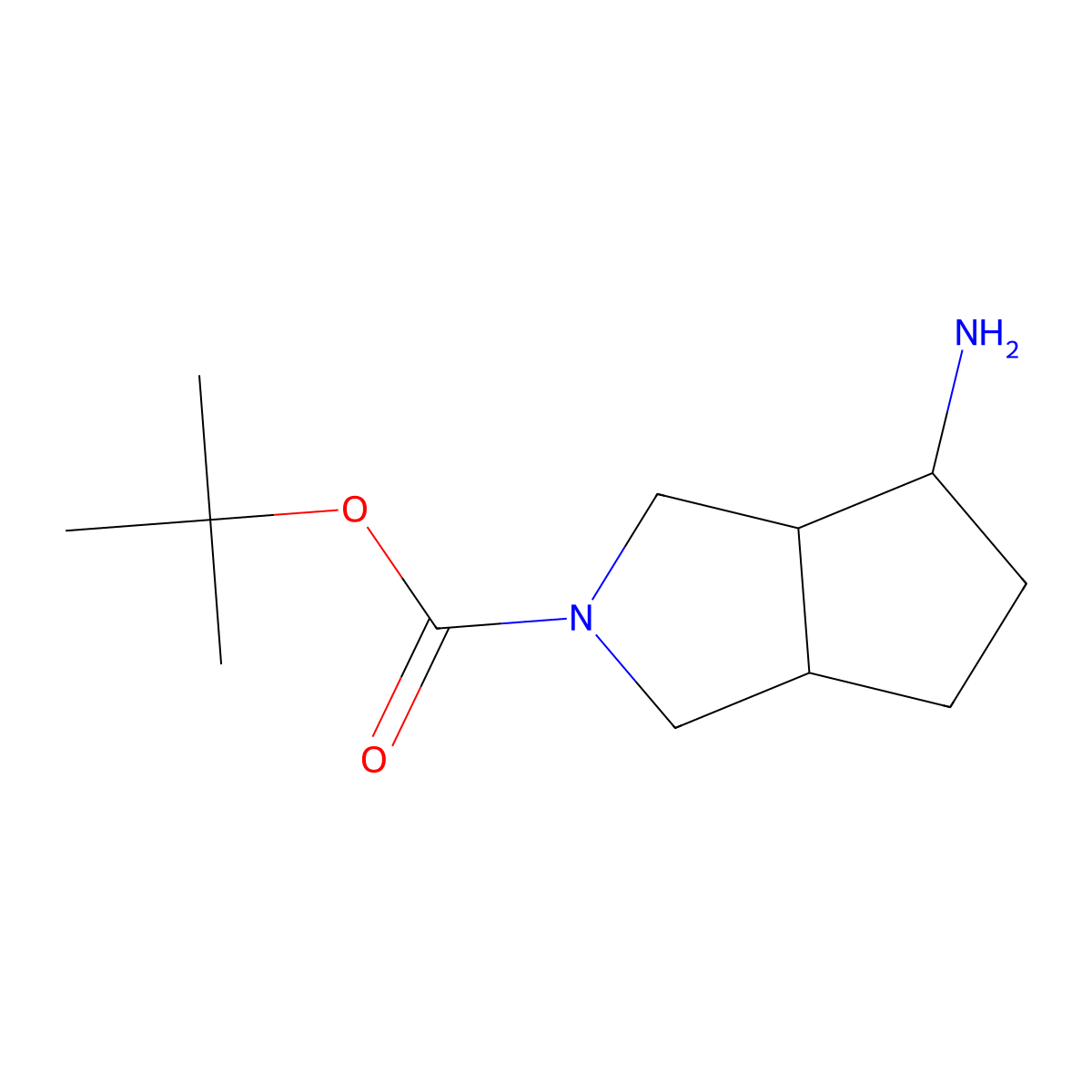(3AR,4S,6aS)-tert-butyl 4-aminohexahydrocyclopenta[c]pyrrole-2(1H)-carboxylate molecular structure, CAS 1251012-40-4