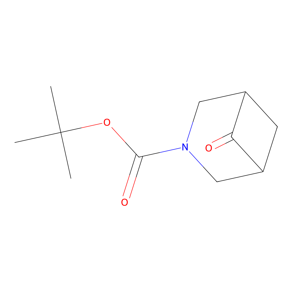 Tert-butyl 6-oxo-3-azabicyclo(3.1.1)heptane-3-carboxylate molecular structure, CAS 1251013-26-9