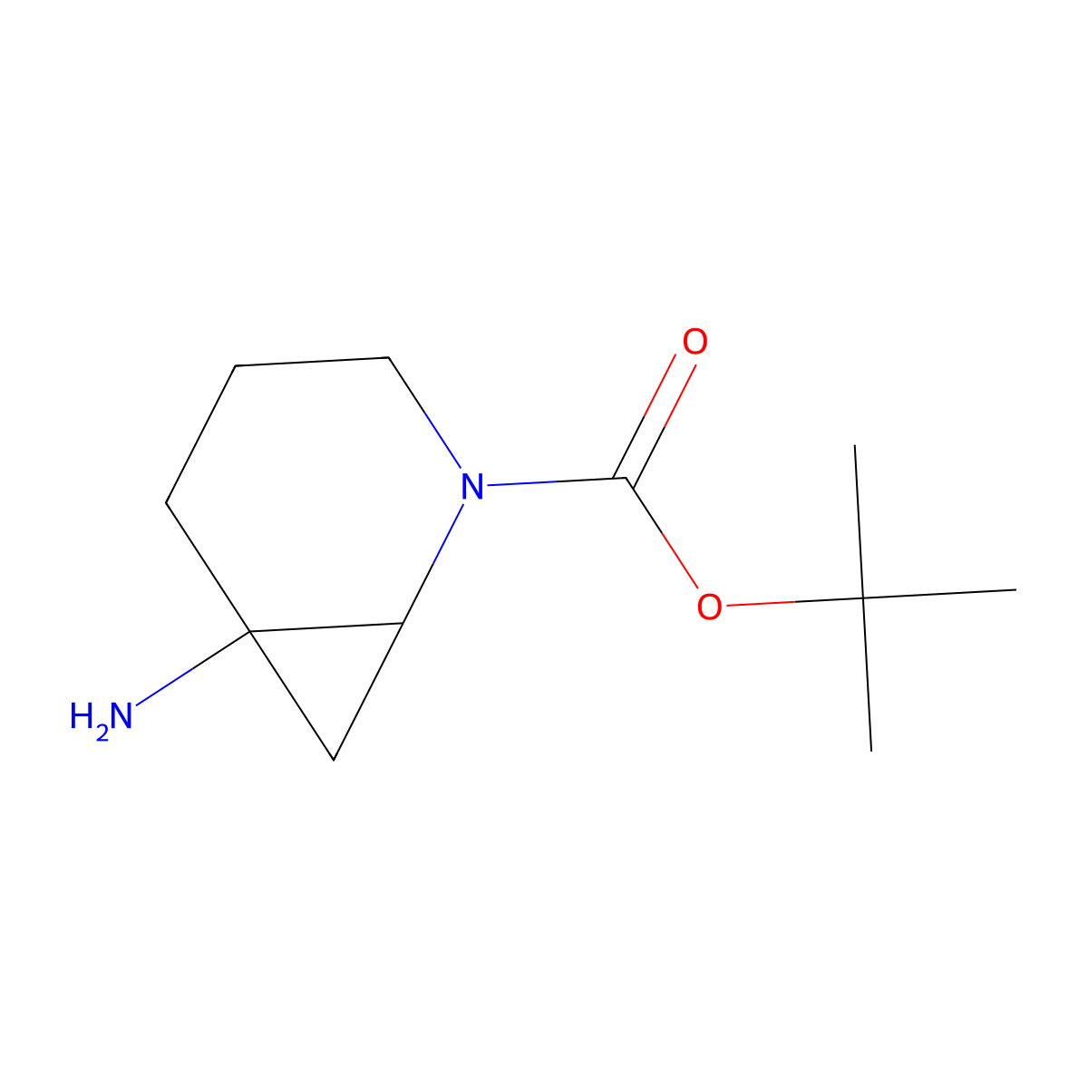Tert-butyl 6-amino-2-azabicyclo[4.1.0]heptane-2-carboxylate molecular structure, CAS 1251013-48-5