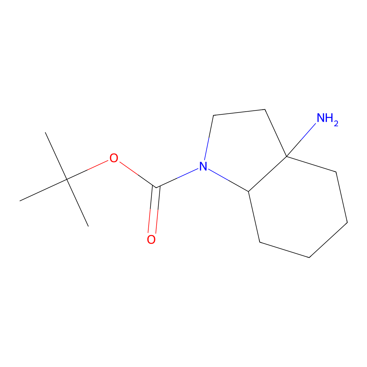 tert-butyl 3a-aminooctahydro-1H-indole-1-carboxylate molecular structure, CAS 1251013-69-0