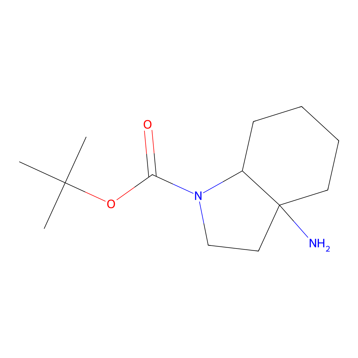 tert-butyl 3a-aminooctahydro-1H-indole-1-carboxylate molecular structure, CAS 1251013-69-0
