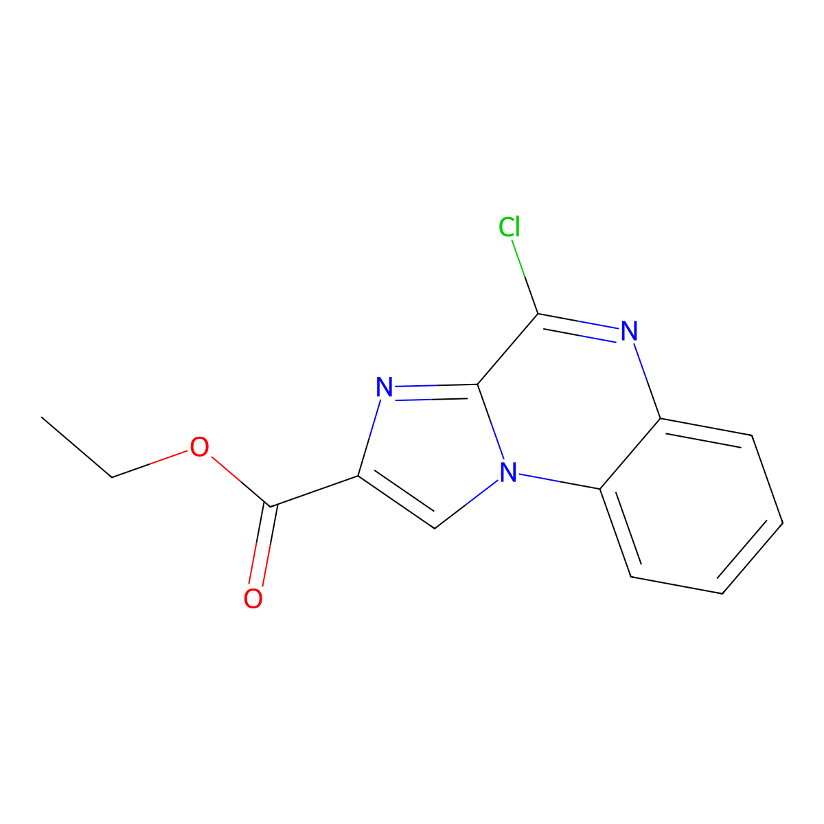 Ethyl 4-chloroimidazo[1,2-a]quinoxaline-2-carboxylate molecular structure, CAS 1251013-95-2